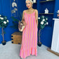 Fleur Striped Para Maxi Dress Dress Orange
