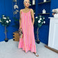 Fleur Striped Para Maxi Dress Dress Orange