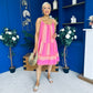 Athena Para Midi Dress Dress Aztec Cerise