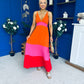 Ellen Block Colour Maxi Dress Amber