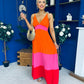 Ellen Block Colour Maxi Dress Amber