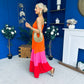 Ellen Block Colour Maxi Dress Amber
