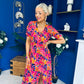 Bonnie Printed Split Leg Midi Dress Multi