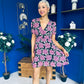 Irina Mini Dress Floral Black