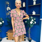 Irina Mini Dress Floral Khaki