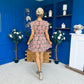 Irina Mini Dress Floral Khaki