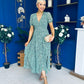 Malori Midi Dress Floral Green