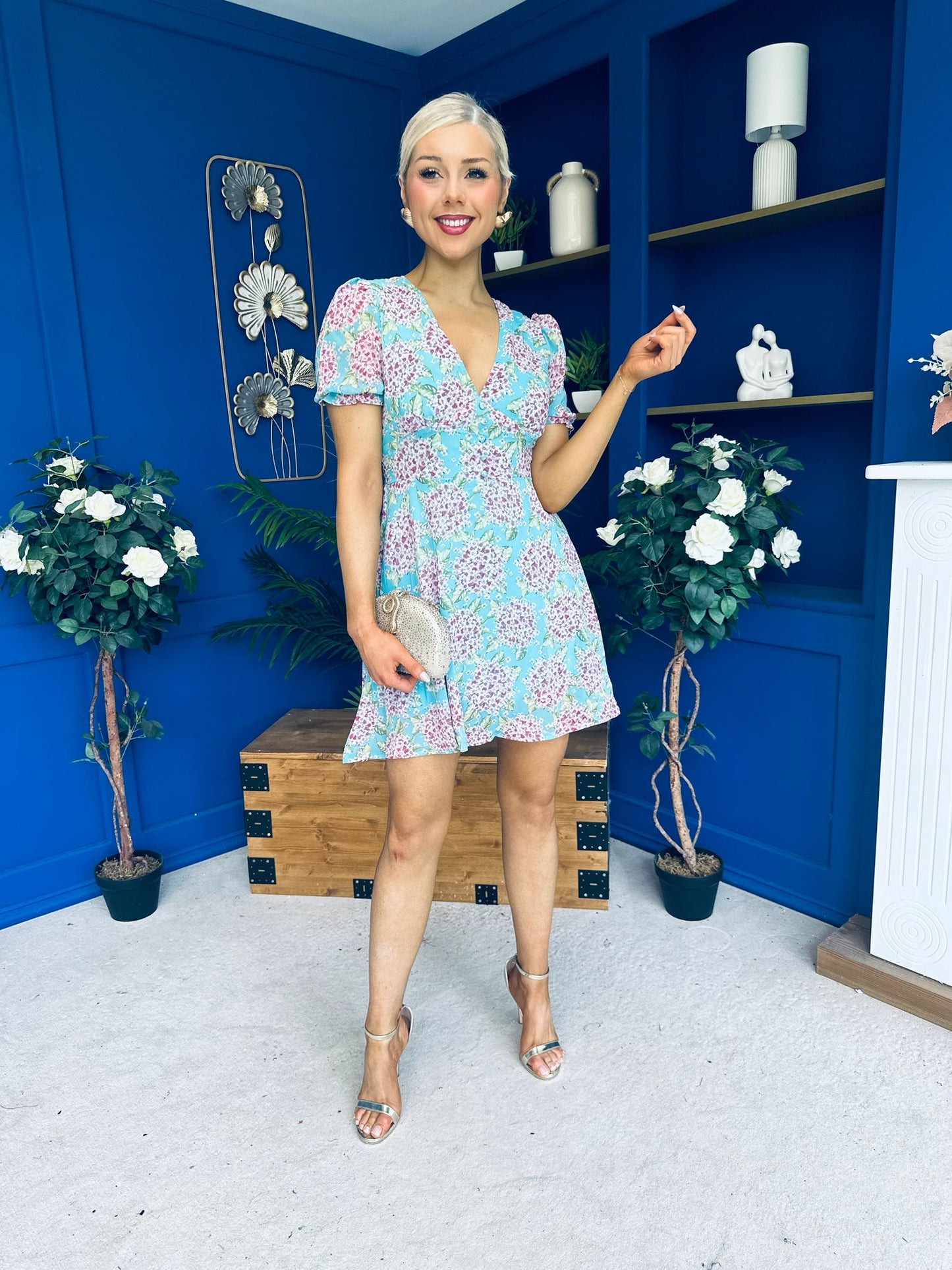 Irina Mini Dress Floral Pastel