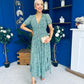 Malori Midi Dress Floral Green