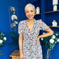 Malori Midi Dress Floral Black