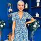 Malori Midi Dress Floral Blue