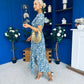 Malori Midi Dress Floral Blue