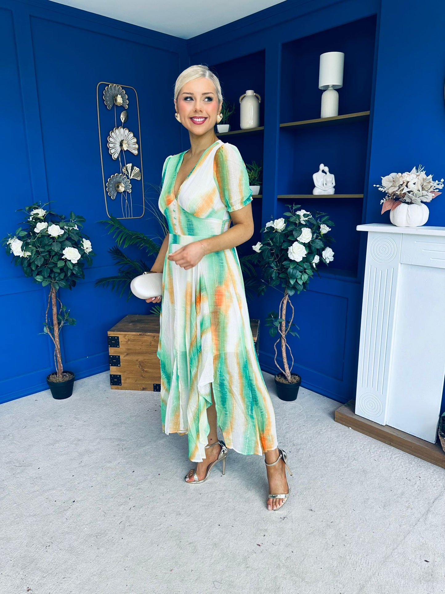 Kenni Midi Dress Multi Green