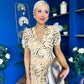Kenni Midi Dress Zebra Yellow