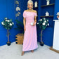 Colette Rushed Off Shoulder Maxi Dress Pink