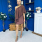 Francesca Cape Detail Shift Dress Coco