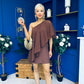 Francesca Cape Detail Shift Dress Coco