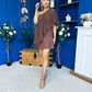 Francesca Cape Detail Shift Dress Coco