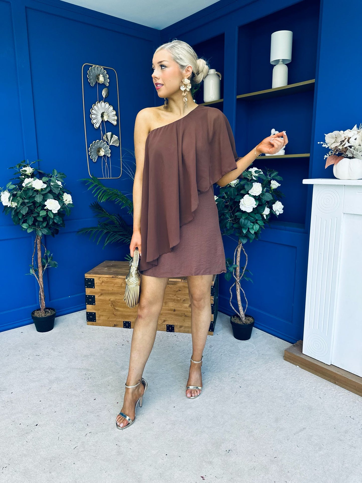 Francesca Cape Detail Shift Dress Coco