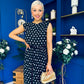 Briley Detailed Top & Skirt Set Polka Black