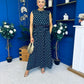 Briley Detailed Top & Skirt Set Polka Navy