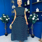 Briley Detailed Top & Skirt Set Polka Navy