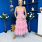 Rylan Layered Tulle Occasion Dress Blush