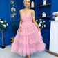Rylan Layered Tulle Occasion Dress Blush