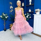 Rylan Layered Tulle Occasion Dress Blush