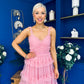 Rylan Layered Tulle Occasion Dress Blush