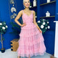 Rylan Layered Tulle Occasion Dress Blush