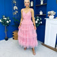 Rylan Layered Tulle Occasion Dress Blush