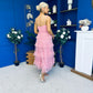 Rylan Layered Tulle Occasion Dress Blush