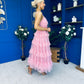 Rylan Layered Tulle Occasion Dress Blush