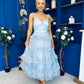 Rylan Layered Tulle Occasion Dress Blue