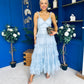 Rylan Layered Tulle Occasion Dress Blue