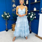 Rylan Layered Tulle Occasion Dress Blue