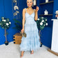 Rylan Layered Tulle Occasion Dress Blue