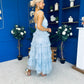 Rylan Layered Tulle Occasion Dress Blue