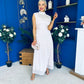 Geraldine Gathered Occasion Dress Pink