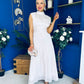 Geraldine Gathered Occasion Dress Pink