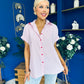 Adelyn Pinstrip Short Sleeve Shirt Pink