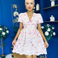 Billie Embroidered Mini Dress Floral Cream