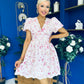 Billie Embroidered Mini Dress Floral Cream