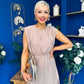 Antonia Detailed Top & Skirt Set Taupe