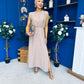 Antonia Detailed Top & Skirt Set Taupe