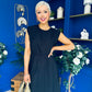 Antonia Detailed Top & Skirt Set Black