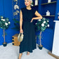 Antonia Detailed Top & Skirt Set Black