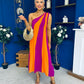 Valentina One Shoulder Midi Dress Orchid