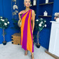 Valentina One Shoulder Midi Dress Orchid